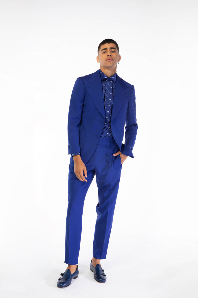 NAVY BUTTON DELUXE SIGNATURE TWO PIECE SUIT