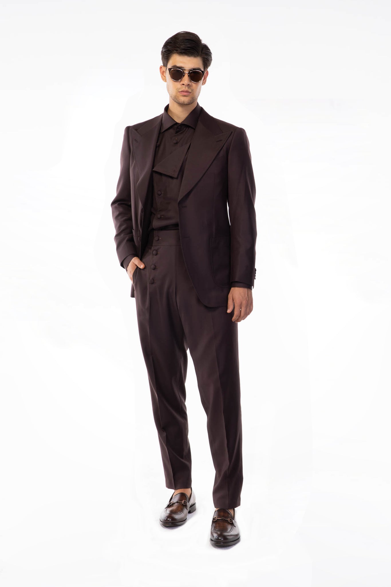 BROWN BUTTON DELUXE SIGNATURE SUIT