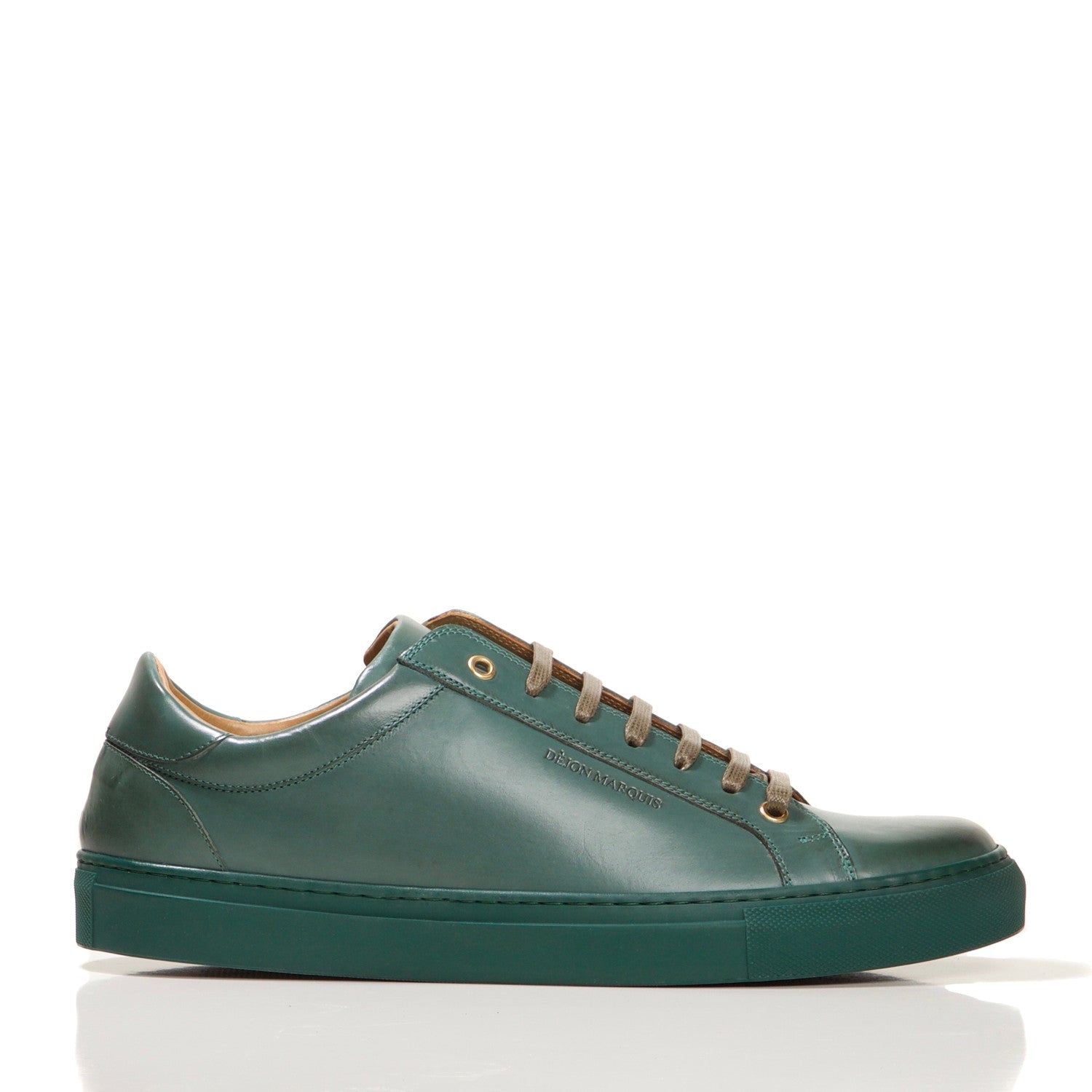 FOREST GREEN LOW TOP TAILORED SNEAKER