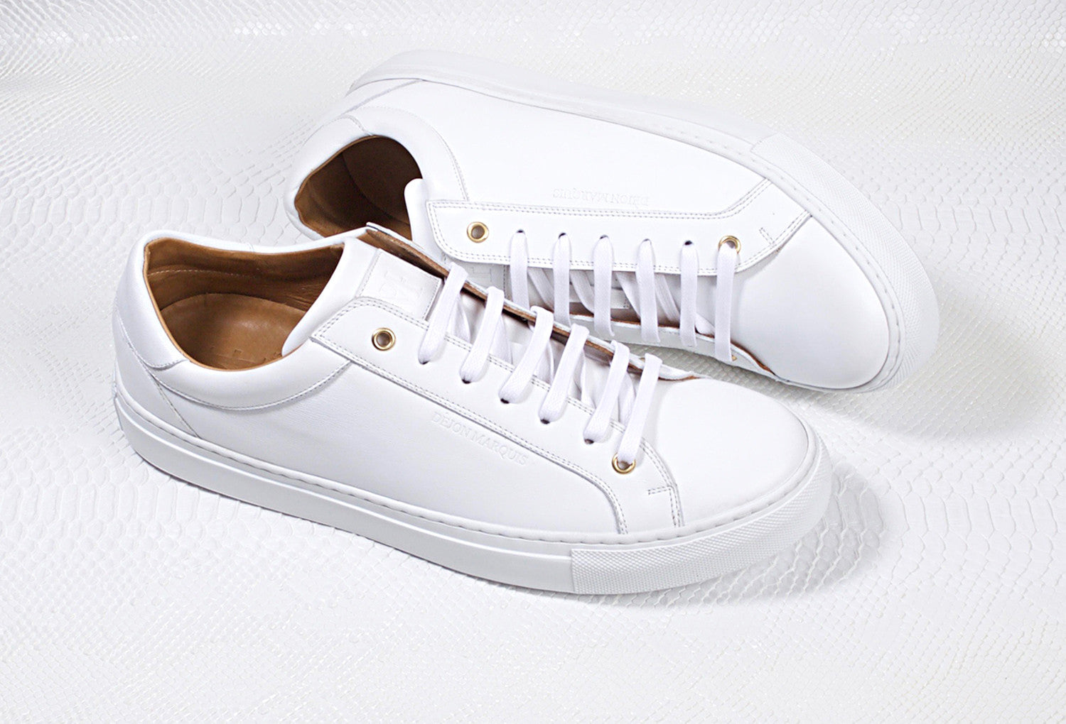WHITE LOW TOP TAILORED SNEAKER