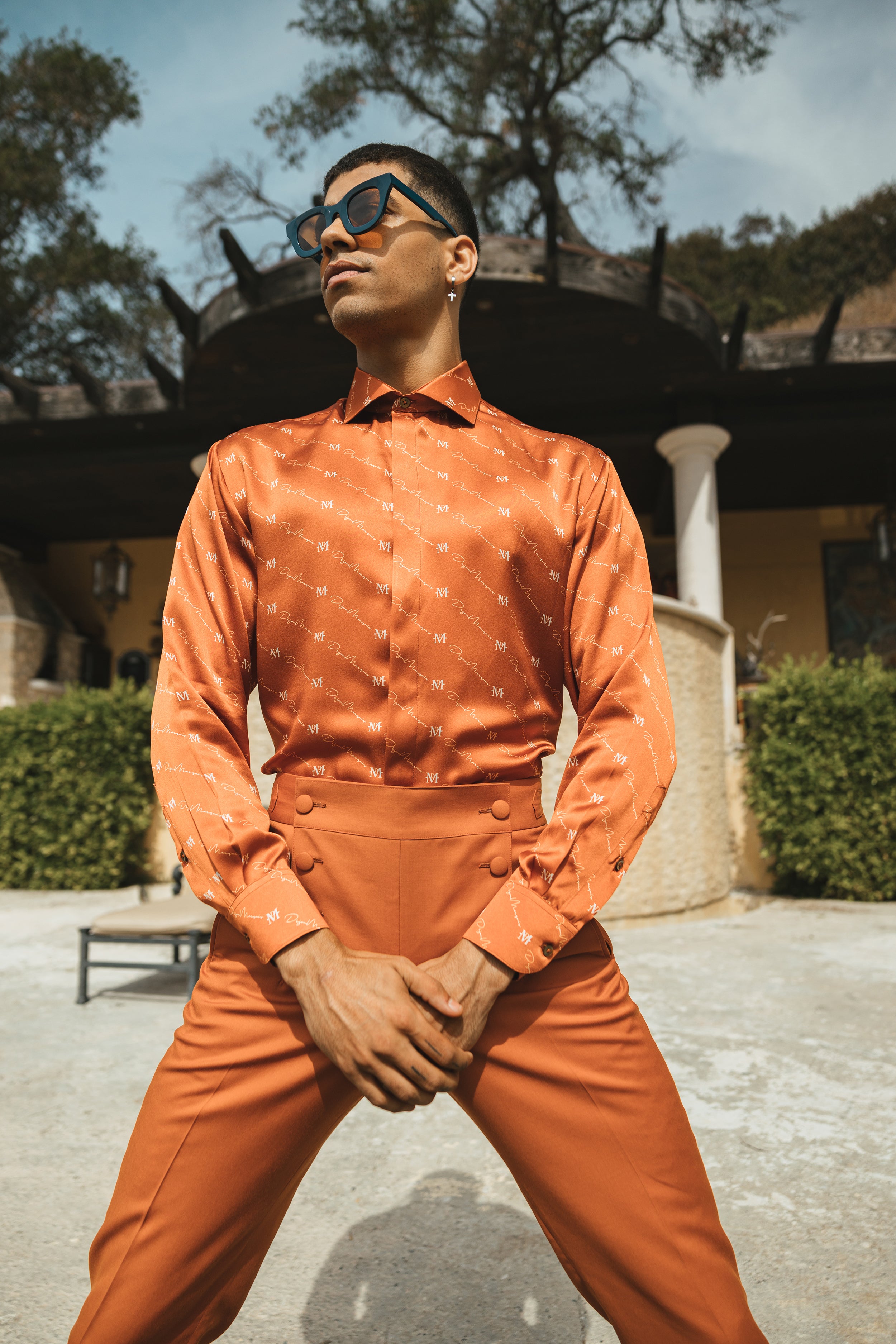 burnt orange dress shirts for men Hisdern Cloud Stretch Shirt Corporate Workwear 4XL Designed by Daniel Ellissa Ryrjj Men's Silk Satin Long